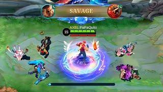 PAQUITO NEW KOF SKIN SAVAGE  | 1 VS 5 WITH NEW TOP GLOBAL BUILD | MOBILE LEGENDS