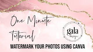 Watermark your photos using Canva