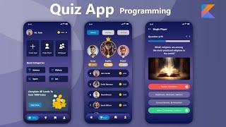 Quiz App Android Studio Kotlin Project tutorial - Quiz App Kotlin Programming