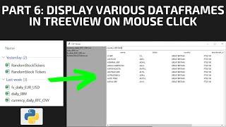 Python GUI (Tkinter) Tutorial: CSV/DataFrame Viewer - Part 6 - Display DataFrames in Treeview Widget