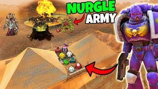 Can All SPACE MARINE Legions Hold FORTRESS vs 8,000,000 NURGLE ARMY?! - UEBS 2: Warhammer 40k Mod