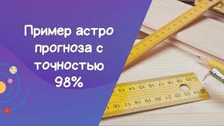 Видео №1.  Пример астропрогноза с точностью 98%