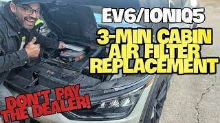 HOW TO REPLACE CABIN AIR FILTER (KIA EV6/HYUNDAI IONIQ5) - So easy, stop paying the dealership!