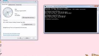 How to change date & time of your system using command prompt