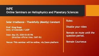 Online Seminars on Heliophysics and Planetary Sciences