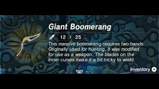 Giant Boomerang | Respawn Location | Zelda BOTW