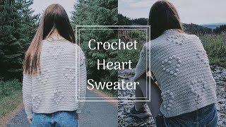 Crochet Heart Sweater PART ONE