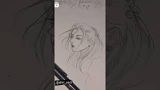 Sketch with me|Unique Shiro #shorts