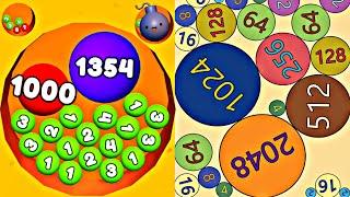 DIGS & BALLS - 2048 Sand Balls vs Ball Merge 3D (Dig 2048 Games) Asmr Satisfying Math Games Mobile