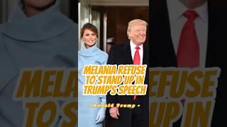 Why did Melania refuse to stand up during Donald Trump's speech? #celebrity #usa