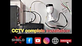 CCTV complete installation BNC DC wire DVR setup सीसीटीवी कैमरा कैसे सेट करें