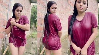 Bath desi,hot bathing vlog,Village Life