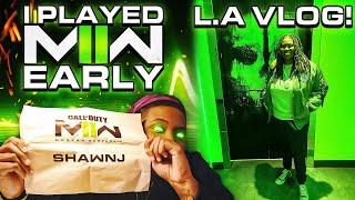 I Played Modern Warfare 2 EARLY | ShawnJ Gaming MWII Pre-Brief Vlog (L.A)