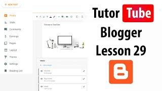 Blogger - Lesson 29 - Restore Theme