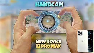 HANDCAM + MY NEW DEVICE IPHONE 12 PRO MAX PUBG MOBILESOLO VS SQUAD