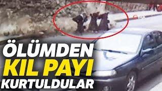 Ölümden Kıl Payı Kurtuluş! Bahçe Duvarı Böyle Çöktü