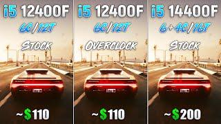 i5 14400F vs i5 12400F Stock vs i5 12400F OC - Test in 8 Games