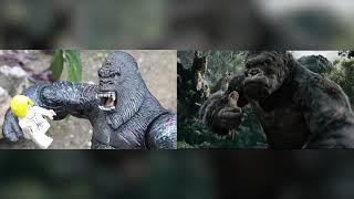 King Kong VS  V REX Comparative toy movie clip