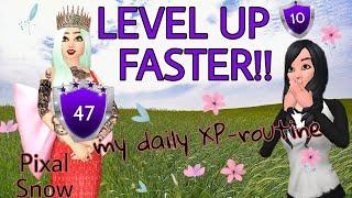 LEVEL UP FASTER! MY DAILY ROUTINE TO GET XP!  Avakinlife - Pixal Snow