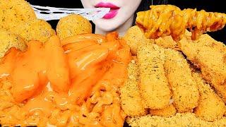 ASMR CHEESY CARBO FIRE NOODLE, CHICKEN, CHEESE BALL EATING SOUNDS MUKBANG