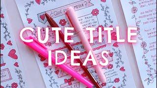 EASY HEADER and BANNER IDEAS FOR MODULES  CUTE WAYS TO DECORATE YOUR NOTES TITLE DESIGNS