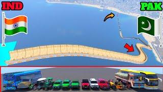 India Vs Pakistan | Gta 5 Indian Cars Vs Pakistan Cars Mega Jumping Challenge | Gta 5 Gameplay