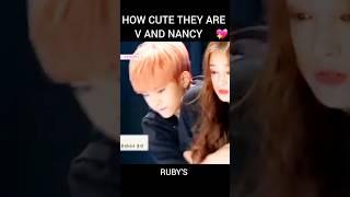 He is v with nancy  (part 3) #bts #shortfeed #kpop #nancy #kimtaehyung