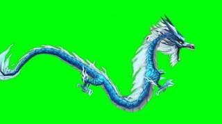 Animation Dragon Green Screen - CG Effect Blue Dragon Green Screen Animal Cartoon No Copyright