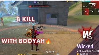 8 kill ke sath Booyah #freefire #booyah #Techaditya @TotalGaming093 @DesiGamers_