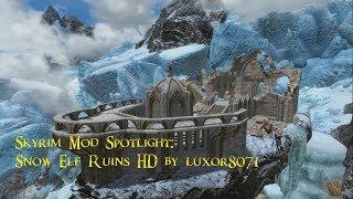 Skyrim Mod Spotlight: Snow Elf Ruins HD by luxor8071