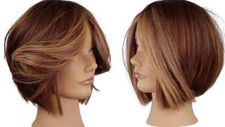 How To Cut A Layered Bob Haircut Tutorial