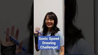 Sonic Speed Drawing Challenge! w/ Odd1sOut & Jaiden Animations #Shorts #MillionDollarChallenge