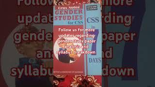 Important books and material to prepare gender study for CSS PMS exam