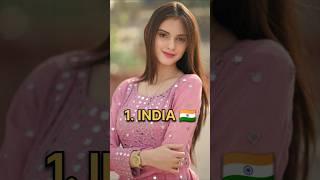 Top 10 Asian countries Most Beautiful ️ Female of Defferent countries #shorts