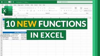 10 NEW Excel Formulas and Functions