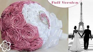 Wedding bouquet Kanzashi DIY / Full version  Anastasia Kulikova