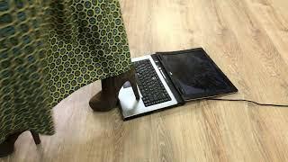 Girl crush laptop with high heels boots