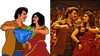 Kurchi Madathapetti Full Video Song | Funny Drawing Meme | Guntur kaaram | Mahesh Babu l Sreeleela