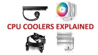 CPU cooler explained. Everything you need to know about CPU coolers.