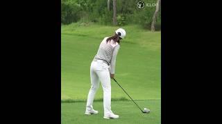 Simple but solid swing. She is Gayoung Lee, Korean Golf Tour member.