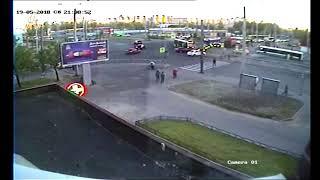 Авария с участием трамвая "Чижик" 19.05.2018