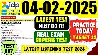 IELTS Listening Practice Test 2025 with Answers | 04.02.2025 | Test No - 997