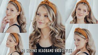 3 60 SECOND Trendy Headband Hairstyles!