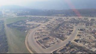 FORT MCMURRAY: Helicopter flyover shows scale of fire destruction