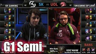 SK Gaming vs Unicorns of Love | Game 1 Semi Finals S5 EU LCS Spring 2015 playoffs | SK vs UOL G1