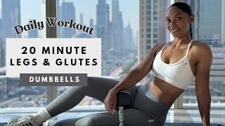 20min LEGS & GLUTES focused Lower Body Workout | DUMBBELL 