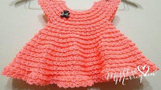 Crochet dress 0-3 months and any size part 1 of 2 