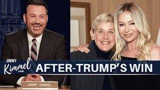 Hilarious! Jimmy Kimmel Roasts Ellen DeGeneres Leaving the U.S. After Trump’s Win