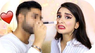 MEIN FREUND schminkt MICH! - Boyfriend does my makeup CHALLENGE | Sanny Kaur