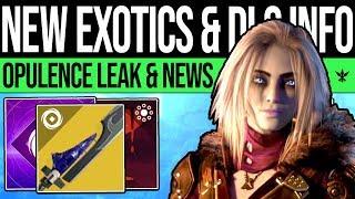 Destiny 2 | NEW EXOTICS & OPULENCE DLC LEAK! New Activity, Mara's Peril, Dark Drinker & Event Update